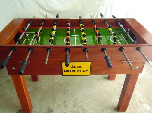 Cleared of Mines, 2006, Table football game and pvc boards, 90 x 147 x 125 cm